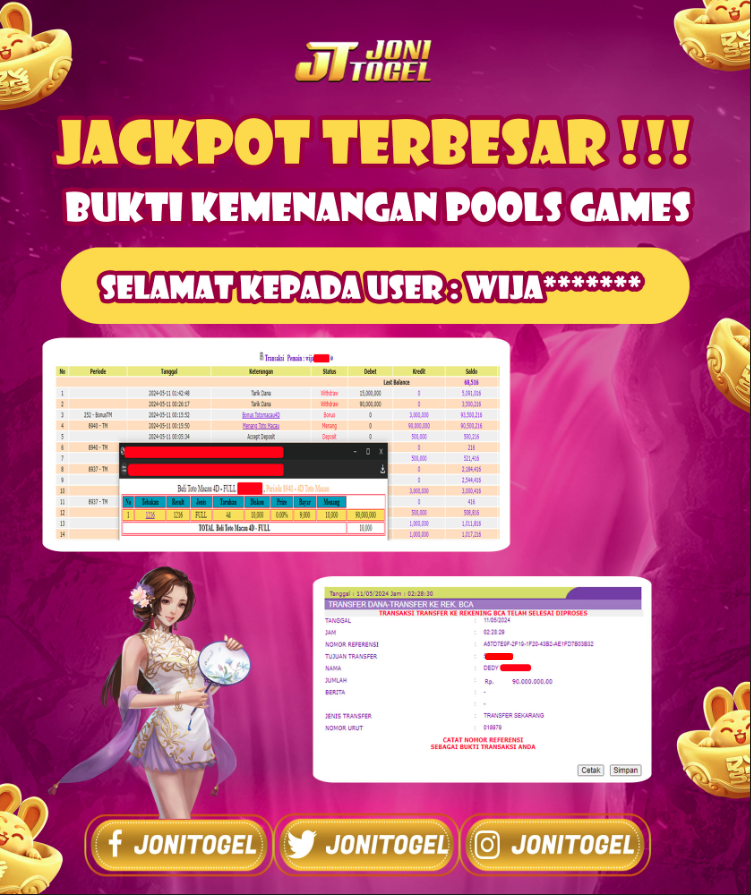 Selamat Atas Jackpot Pada Pasaran TotoMacau4D Pools